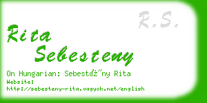 rita sebesteny business card